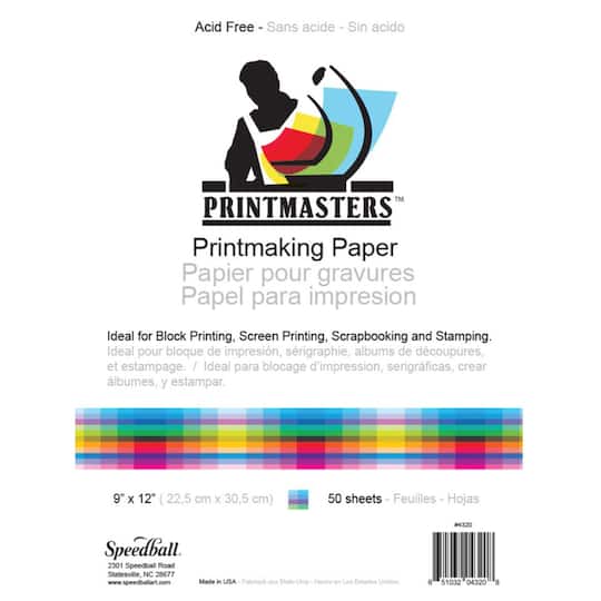 Printmasters&#x2122; Speedball&#xAE; Printmaking Paper, 9&#x22; x 12&#x22;